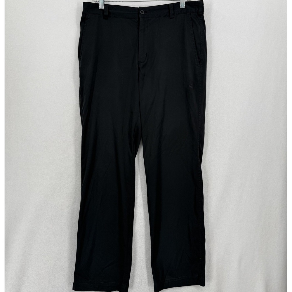 Nike Golf Pants Men's Black‎ Size 33x32 Dri-fit Victory  Flat Front 472532